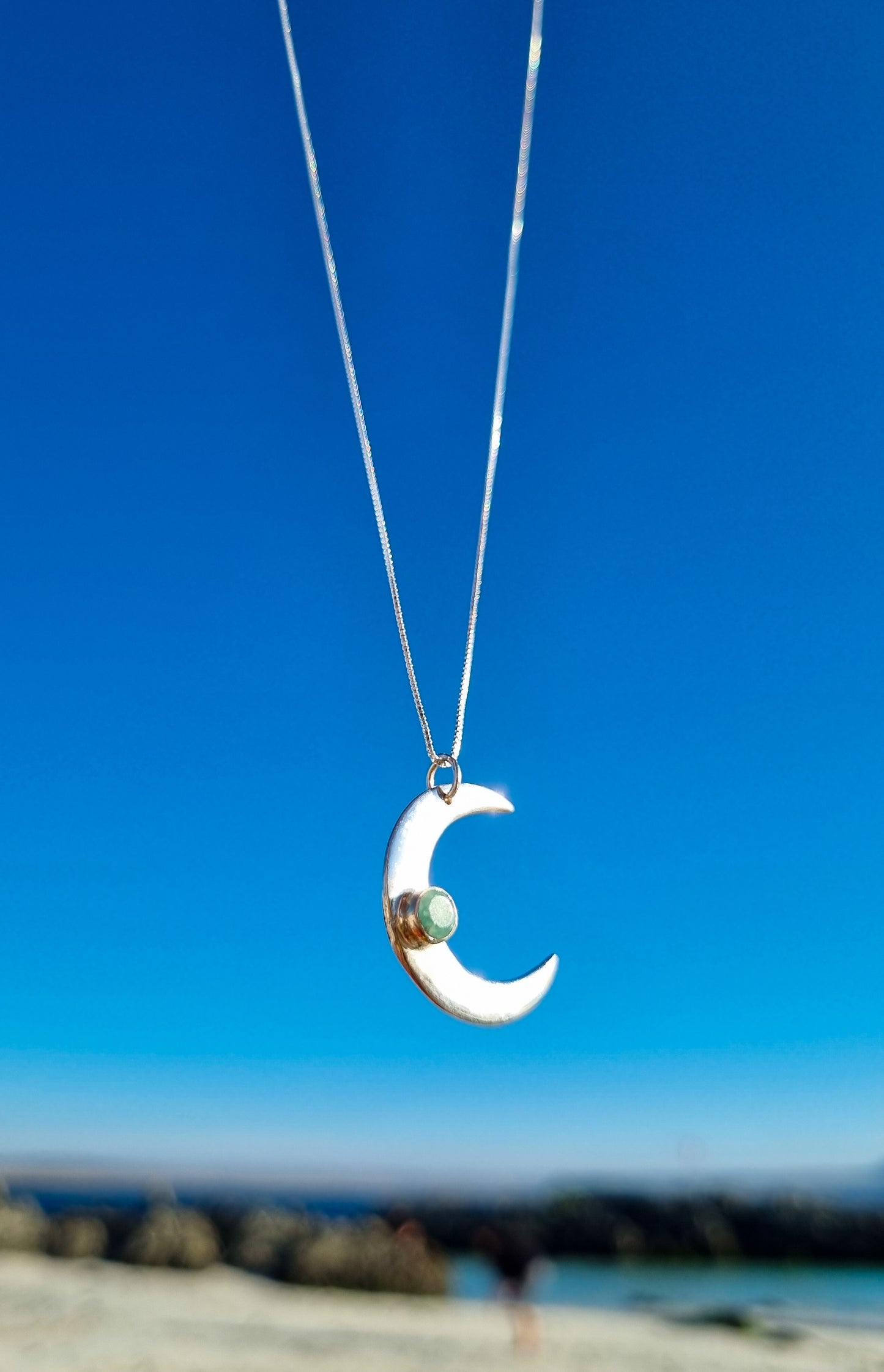 Collar moon piedra Amazonita