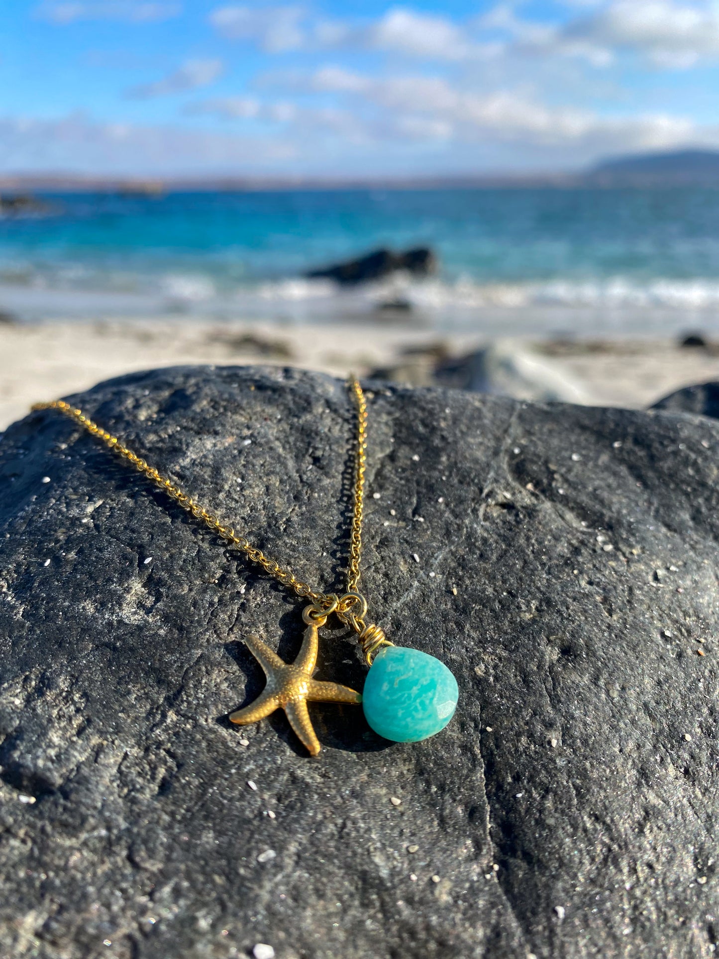 Conjunto estrella de mar Amazonita
