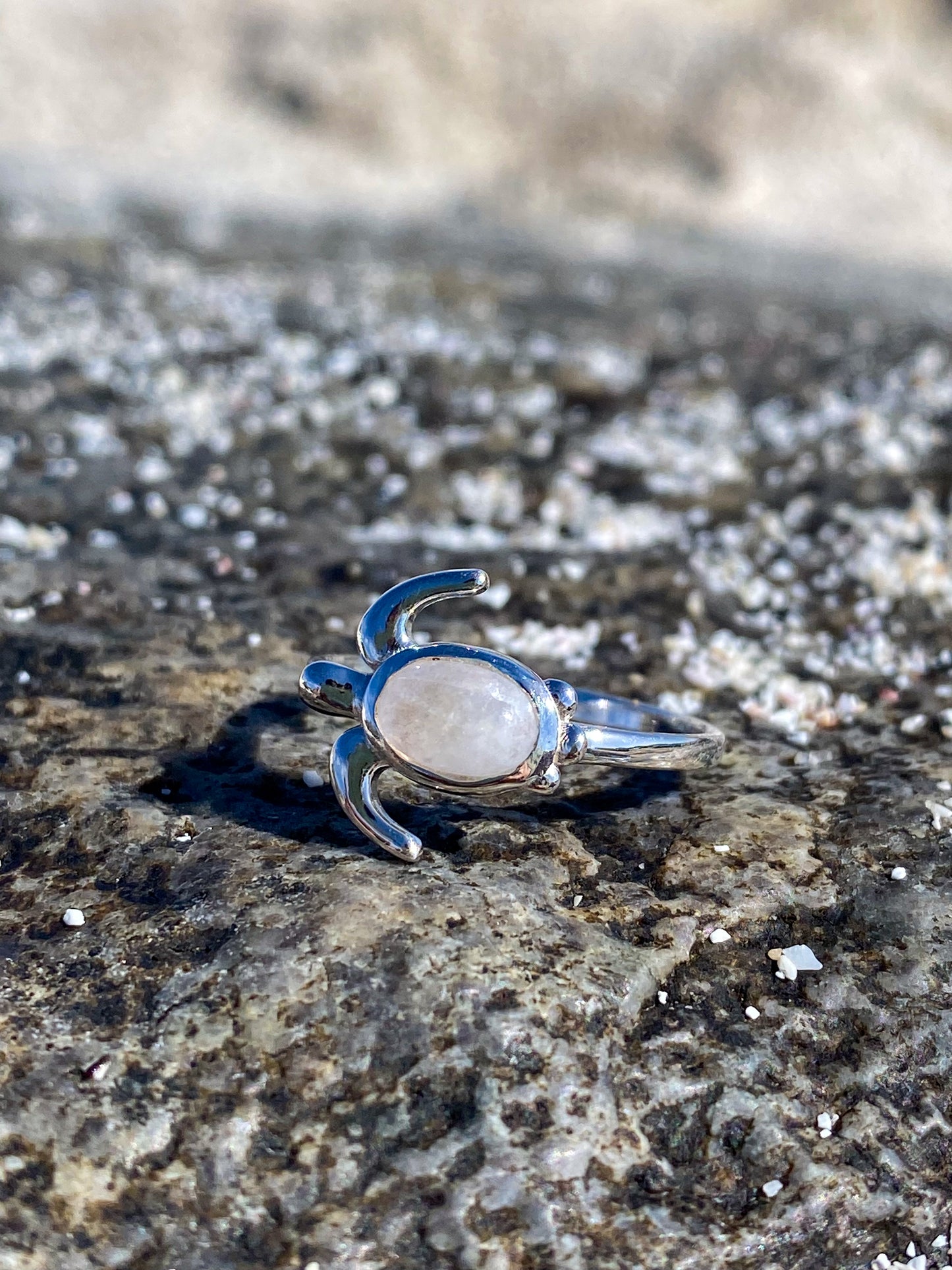 Anillo tortuga Piedra Luna