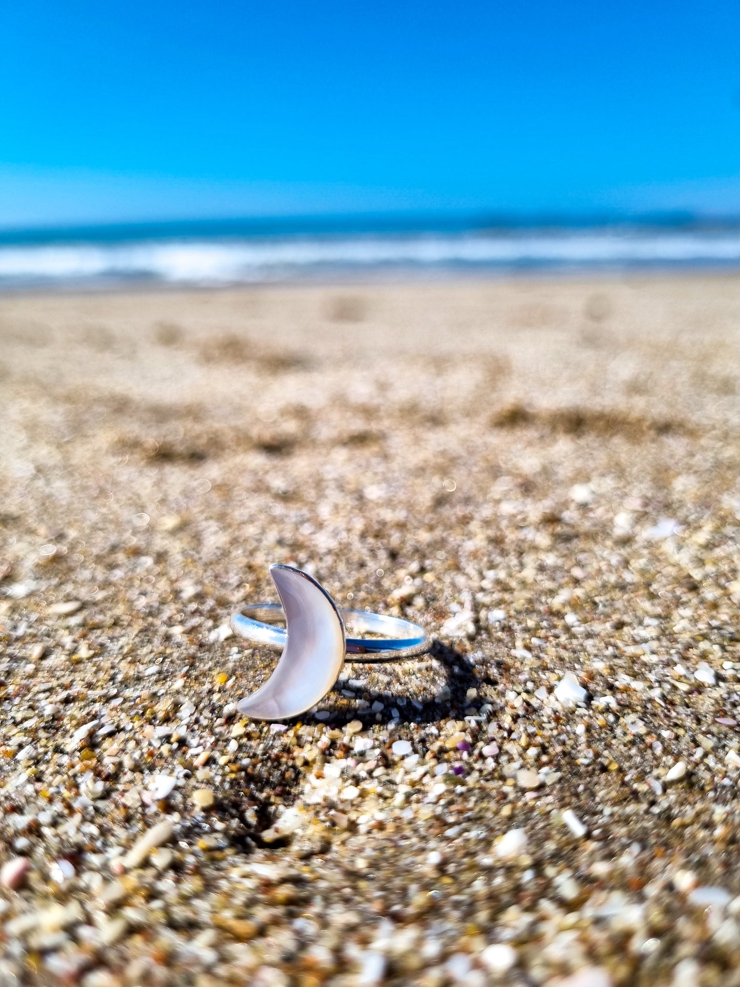 Anillo luna con Nácar