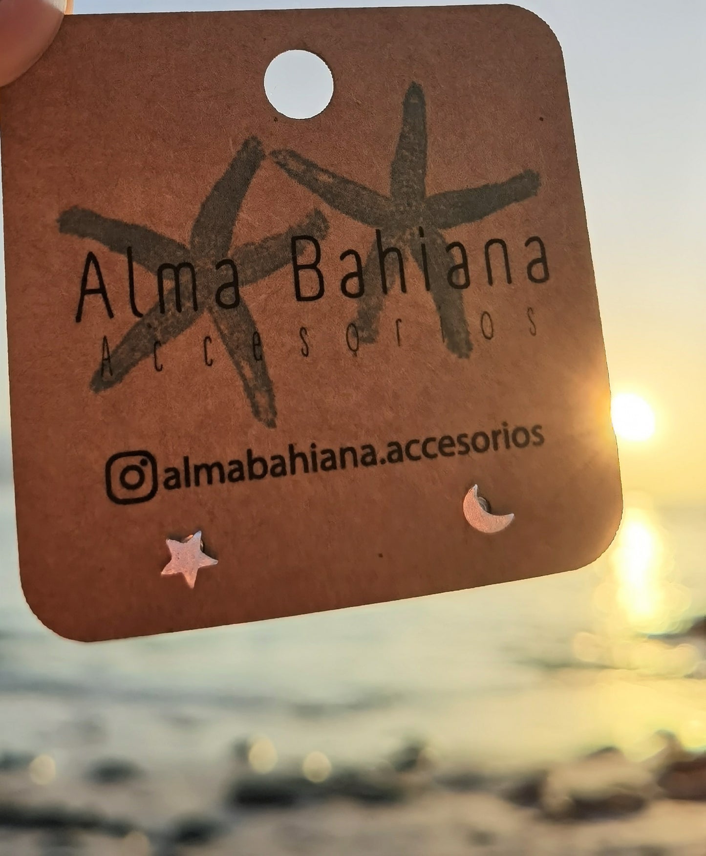 Aros mini estrella y luna