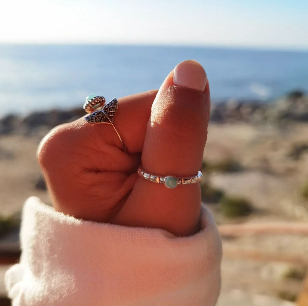 Anillo piedra Turquesa tallado