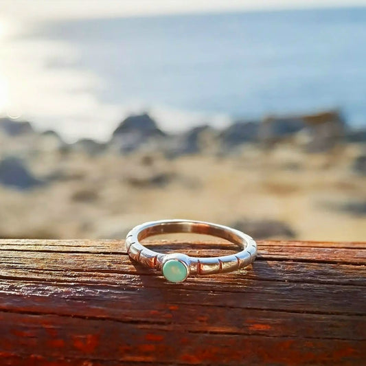 Anillo piedra Turquesa tallado