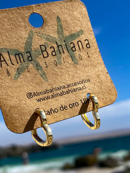 Argollas corazón dorado