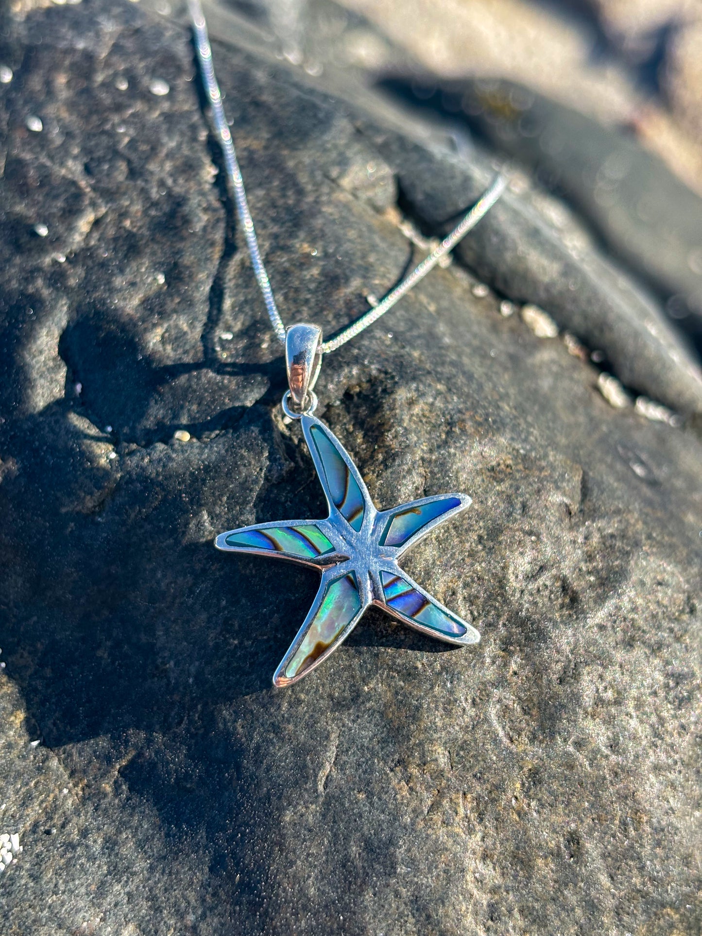 Collar estrella de mar con Abalón