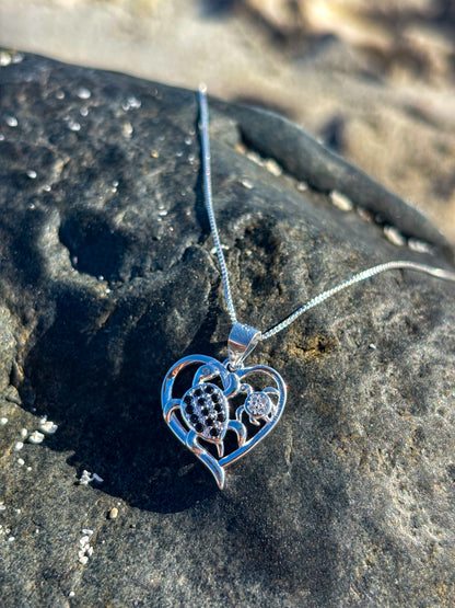 Collar tortuguitas mamá e hijo