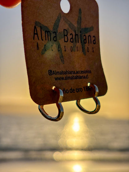 Argollas corazón dorado