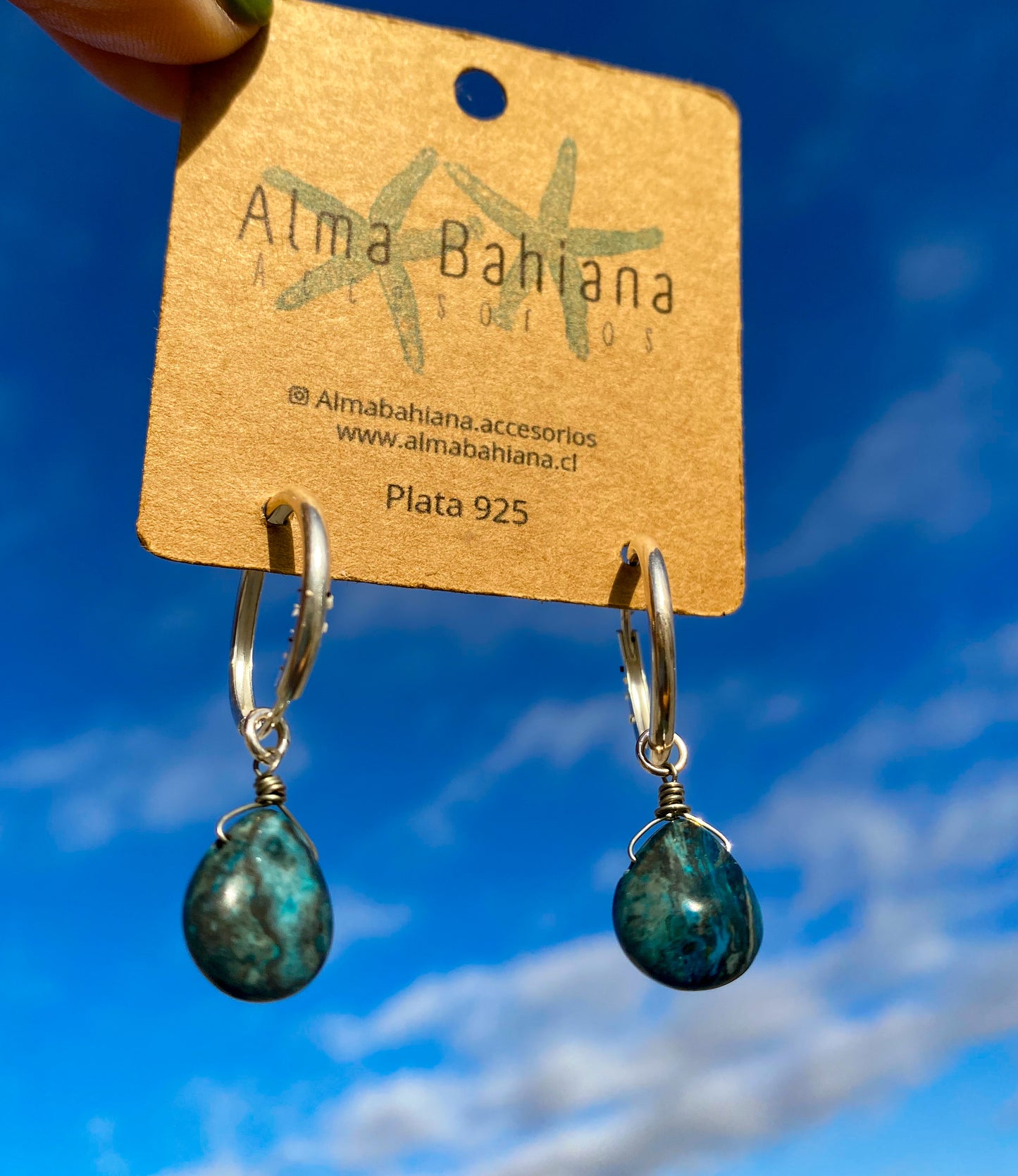 Conjunto collar y aros piedra Apatita