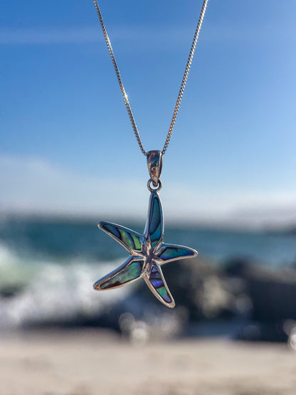 Collar estrella de mar con Abalón