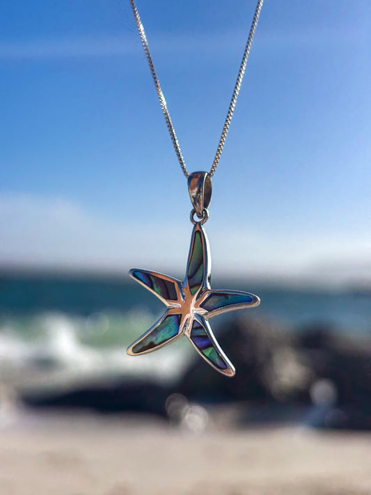Collar estrella de mar con Abalón
