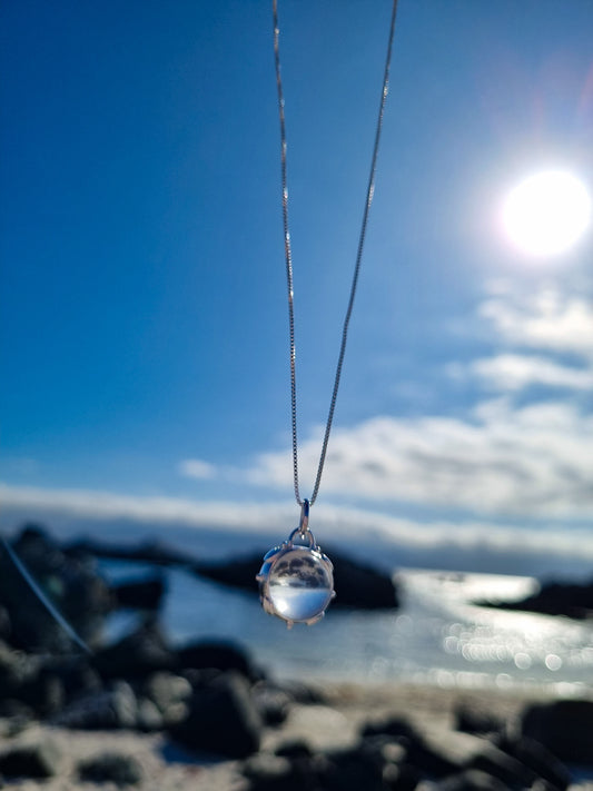 Collar esfera cuarzo cristal