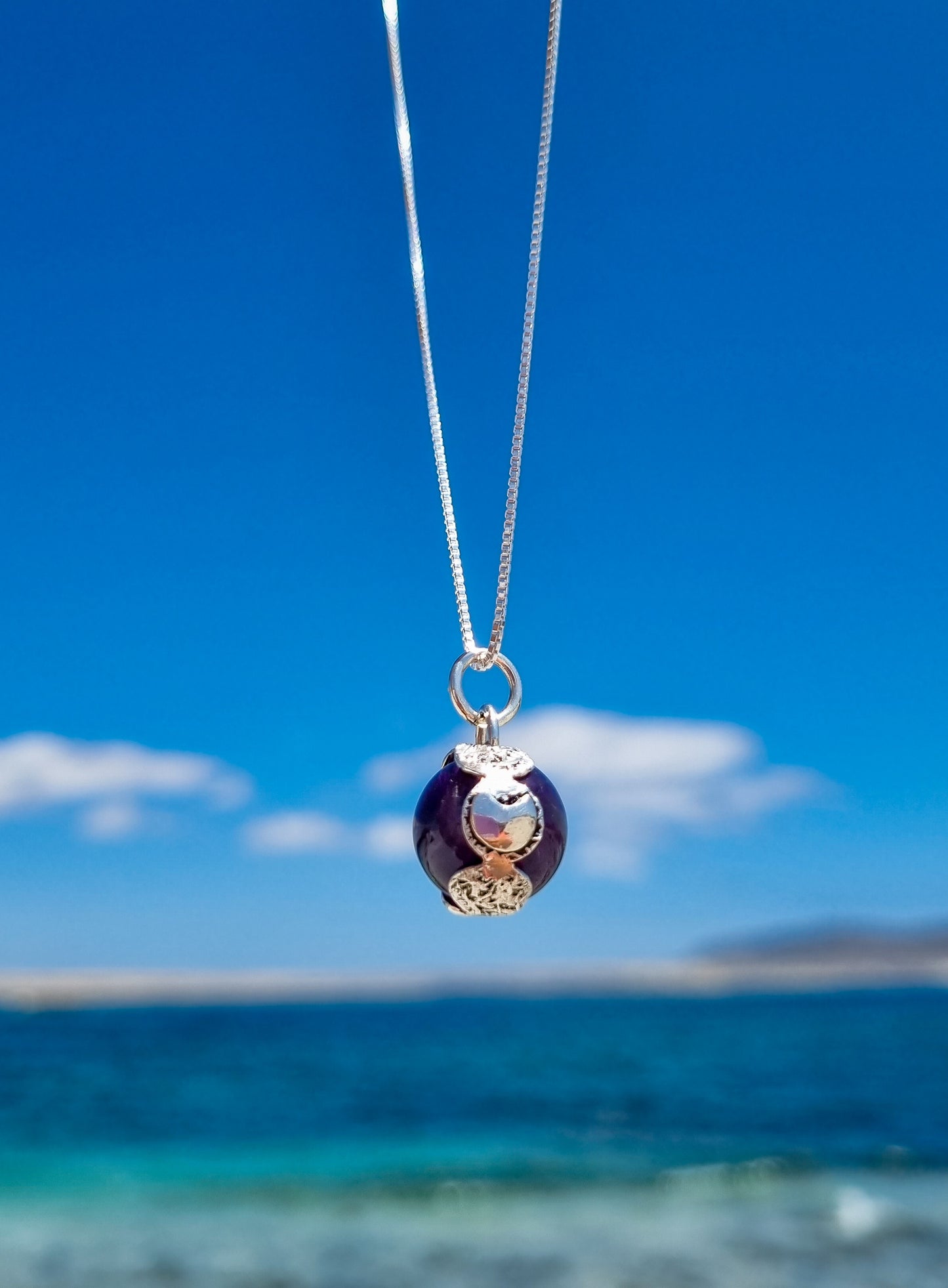 Esfera de Amatista con fases lunares