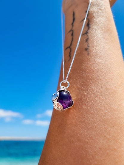 Esfera de Amatista con fases lunares