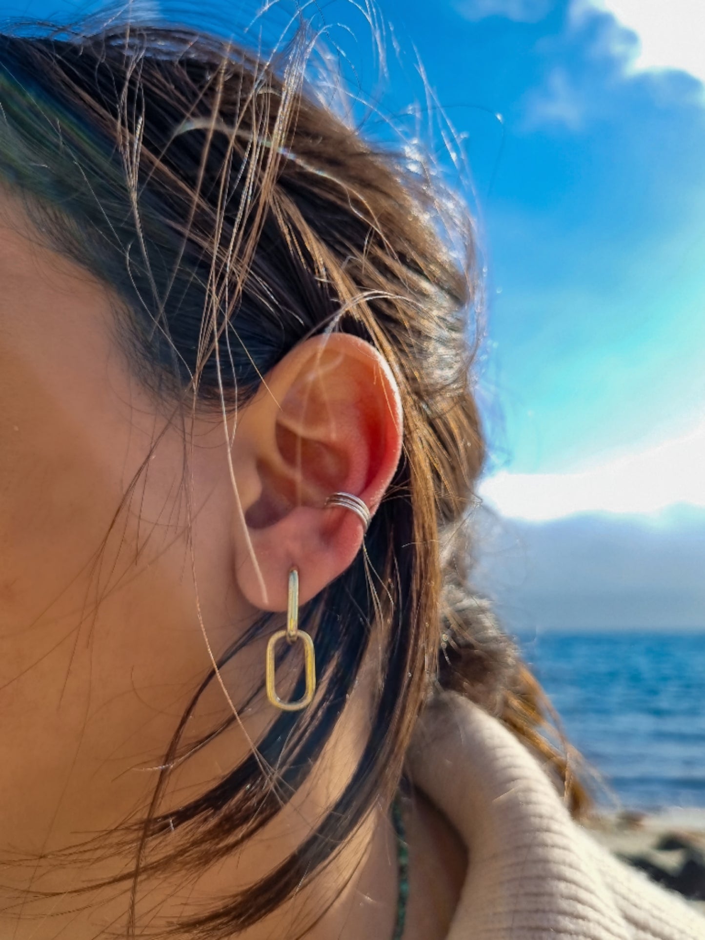 Ear cuff triple liso