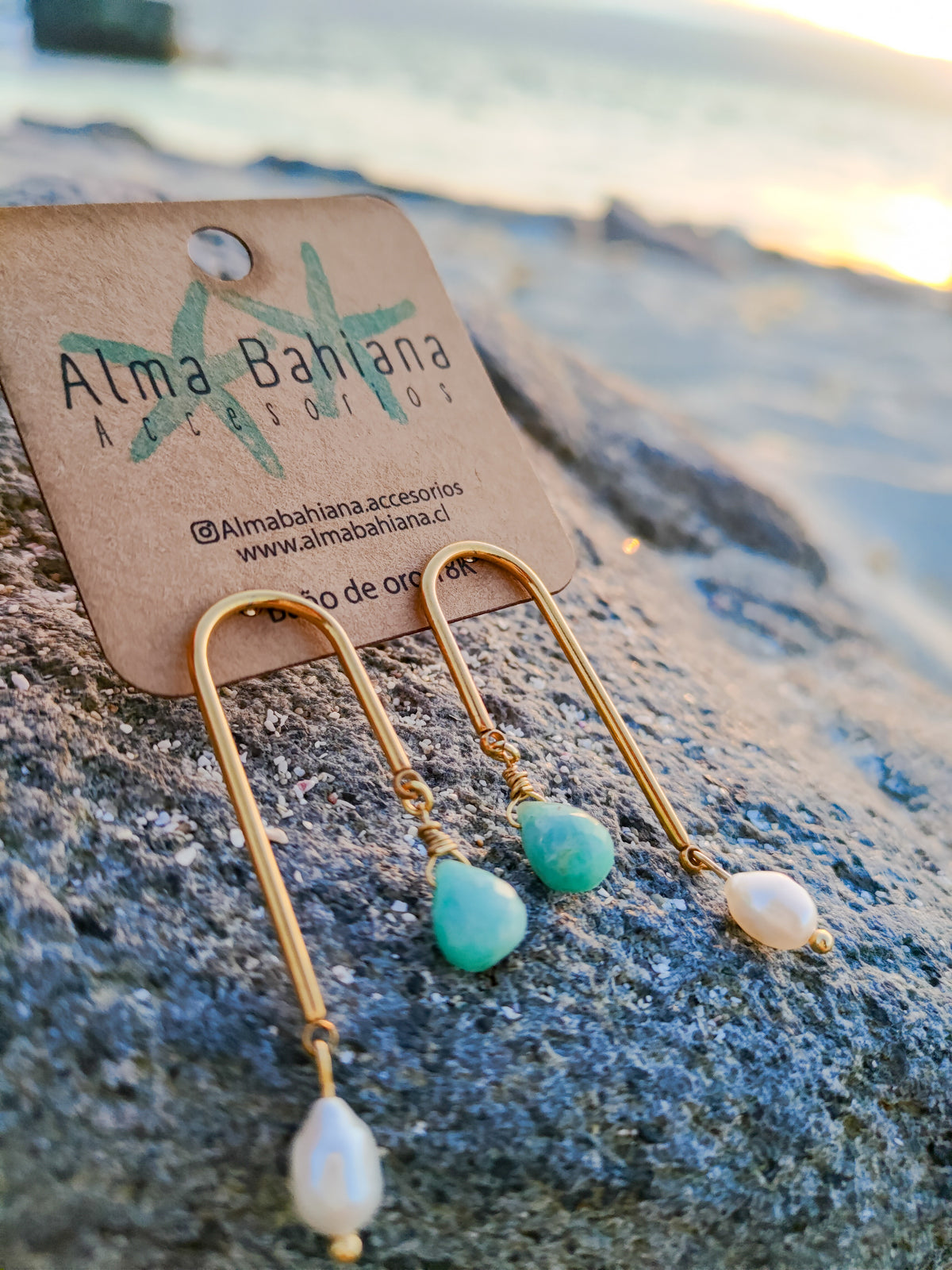 Aros Perla/Amazonita