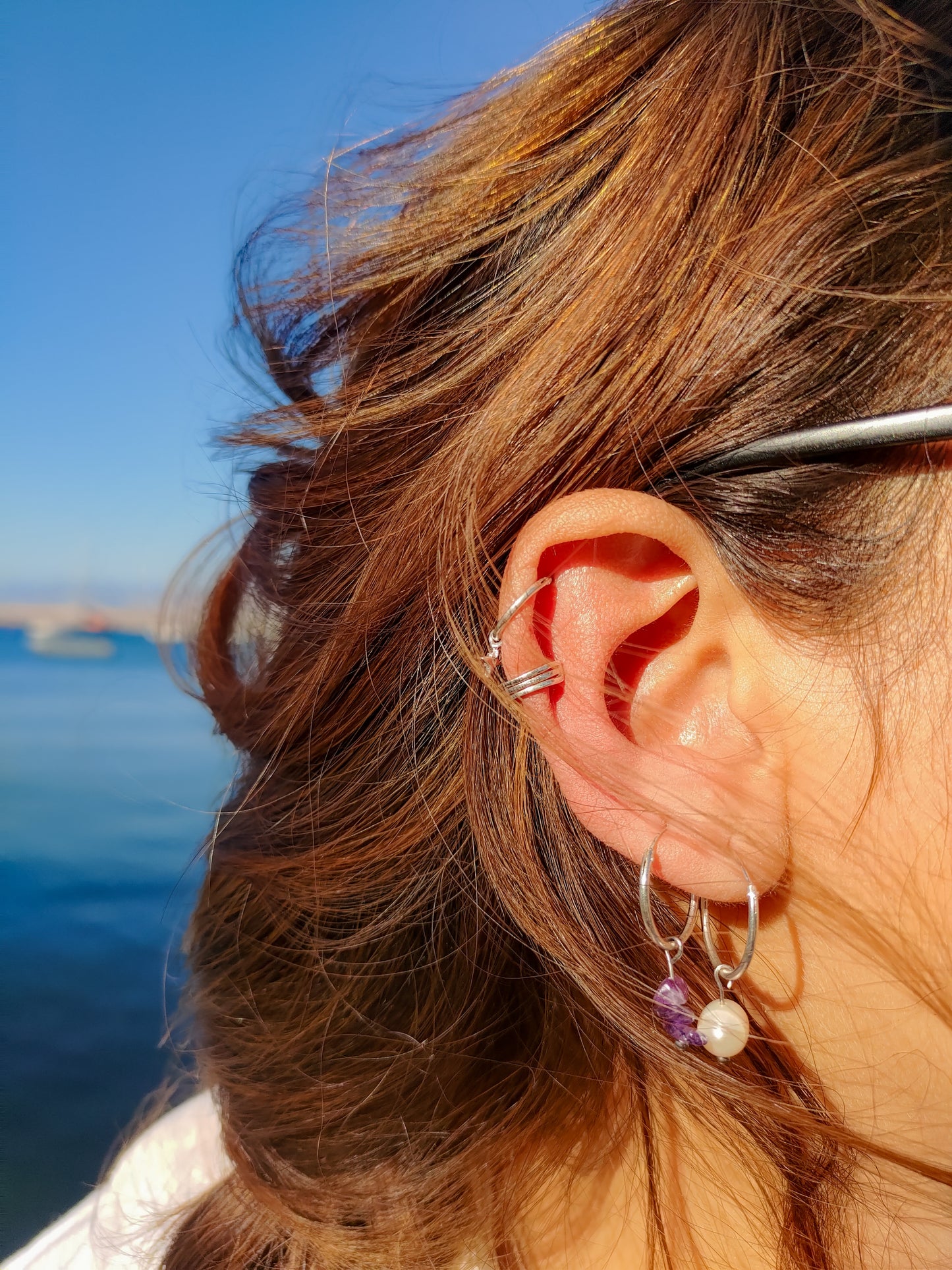 Ear cuff triple liso