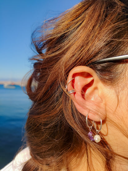 Ear cuff triple liso