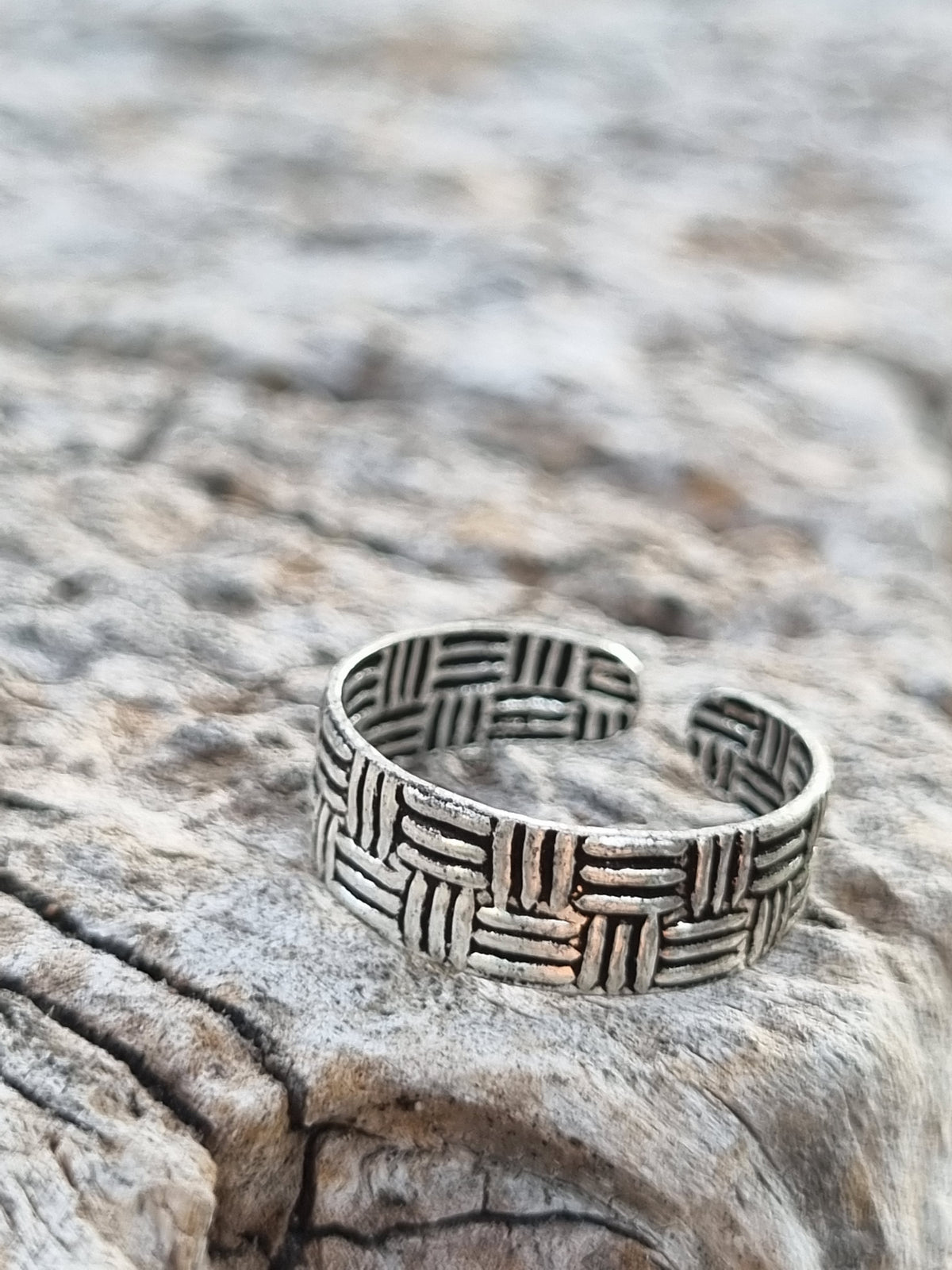 Anillo midi tejido