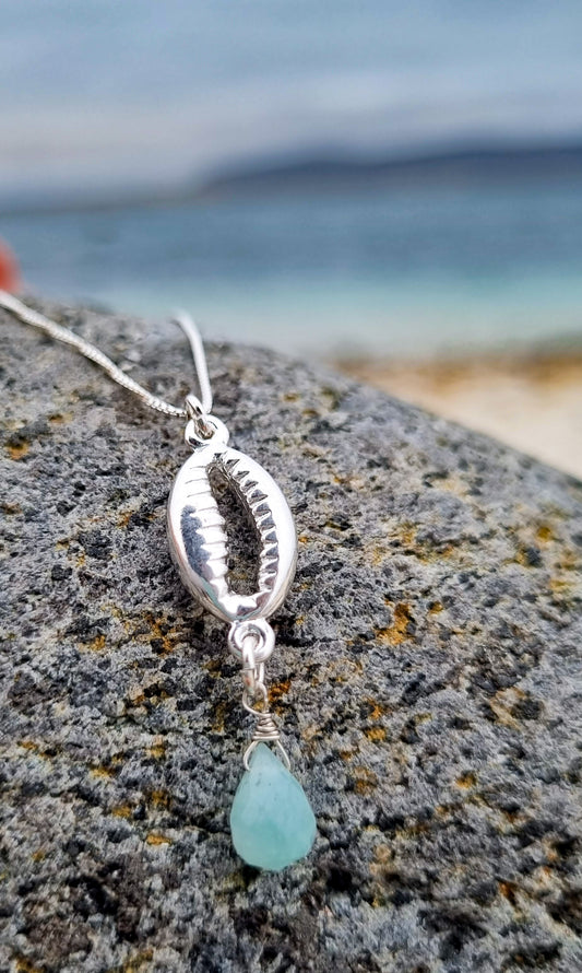 Collar conchita piedra Amazonita