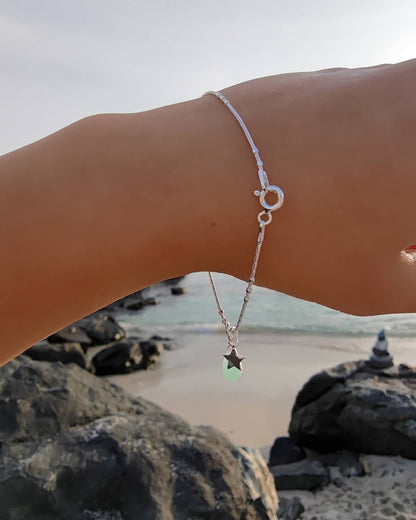 Pulsera estrella Amazonita o Piedra Luna