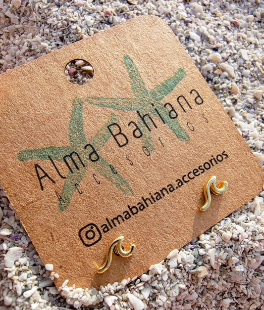 Aros olita baño de oro