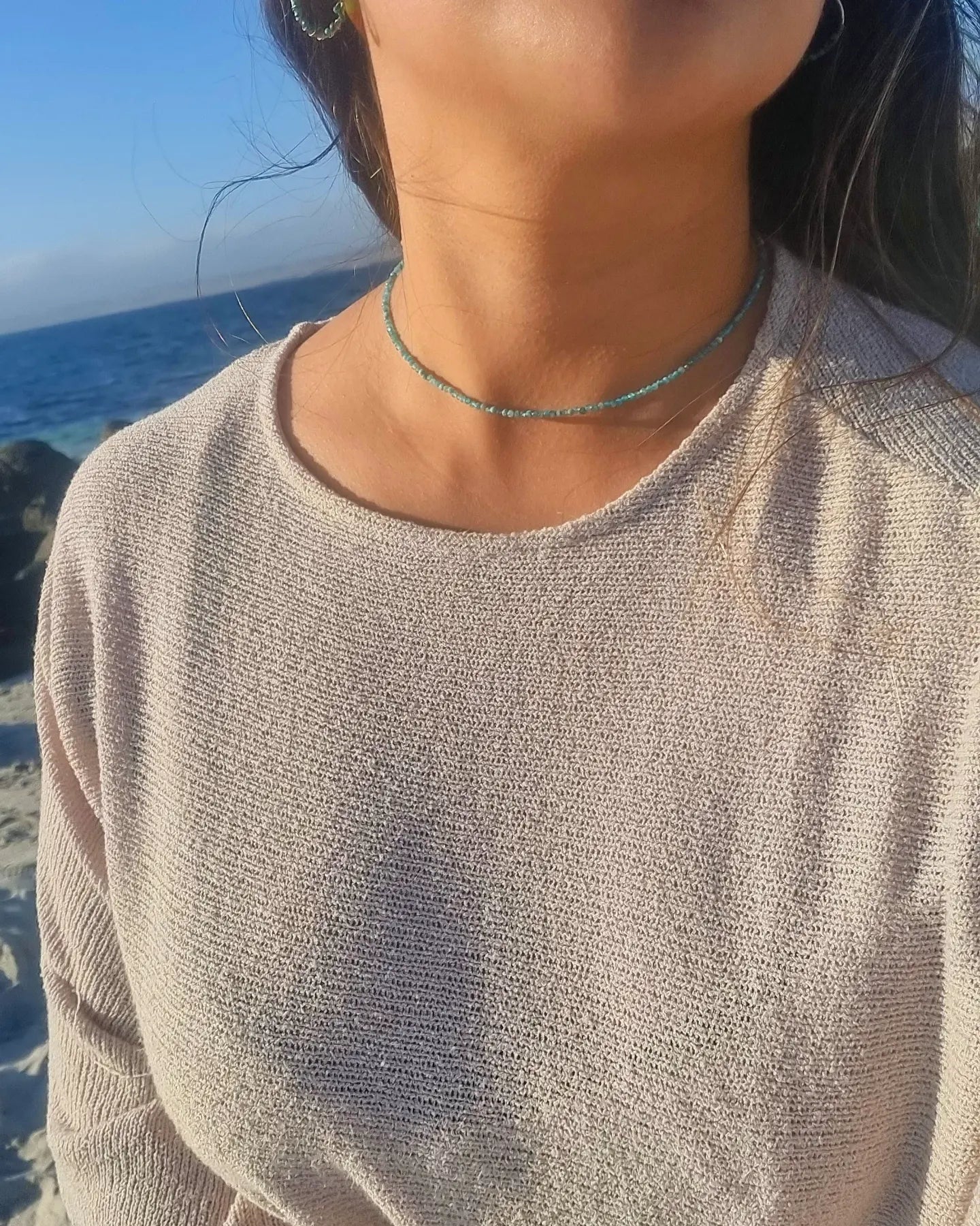 Collar piedras microfacetadas